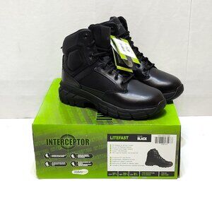 Interceptor Litefast Tactical Boots Womens Size 6.5 Zippered 6" Shaft Soft Toe
